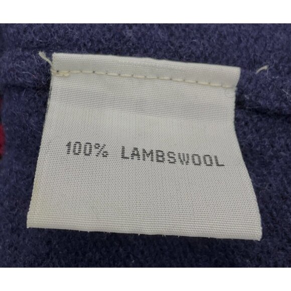 Country Rose Long Sleeve Lambswool Embroidered Fall Leaves Vintage Sweater Large - Picture 6 of 8